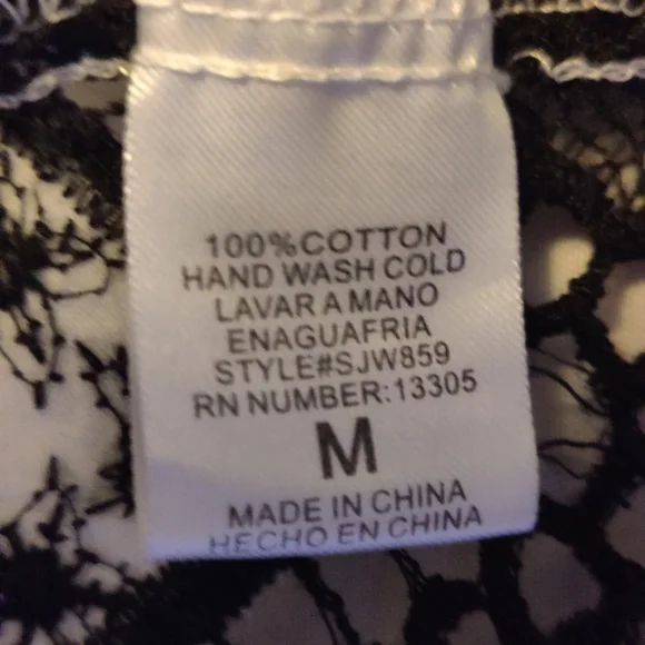 San Joy Elegant Black and White Crop Top - Picture 3 of 6